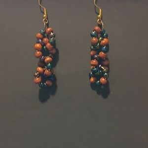 Hand Crafted Earthy Tones Beaded Earrings